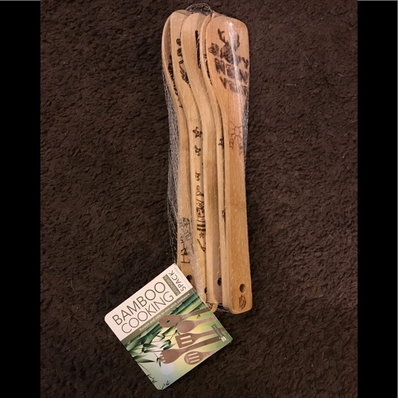Christmas 5 Piece Bamboo Kitchen Utensils - Picture 4 of 6
